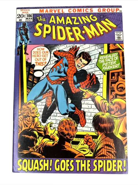 The Amazing Spiderman No.106 Squash Goes The Spider 1972 Marvel Comic