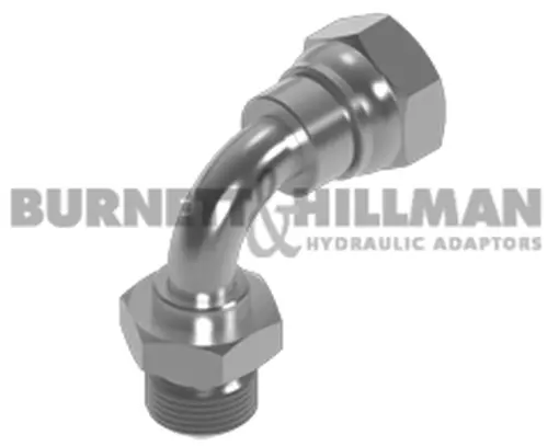 Burnett & Hillman Bsp Mâle X Pivot Femelle 90° Swept Coude Hydraulique Fixation