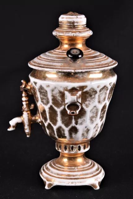 Russische Porzellan Samovar Kusnezow  Kuznetsov Samowar Russia 2