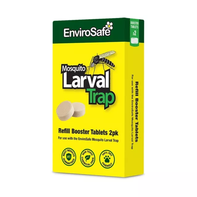 SA NEW EnviroSafe Mosquito Larval Trap Refill Booster Tablets 2pk