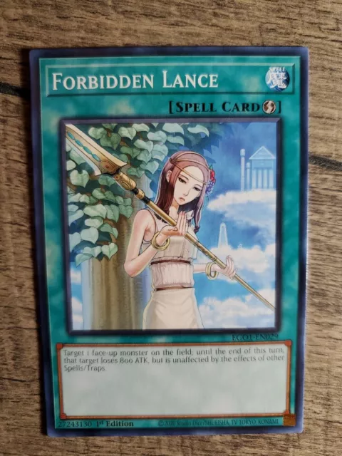 ( FORBIDDEN LANCE ) - Common - EGO1-EN029 - 1st NM - Yu-Gi-Oh Egyptian God Deck