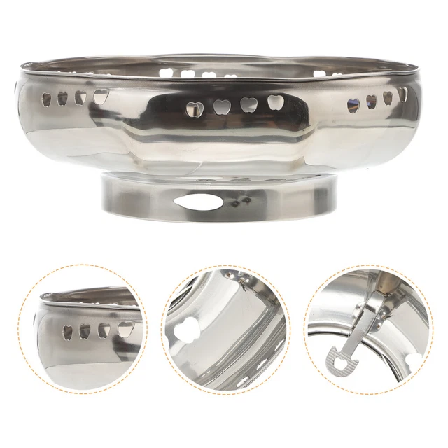 Anillo de soporte de olla estufa protección contra el viento soporte de sartén bastidor de wok de acero inoxidable