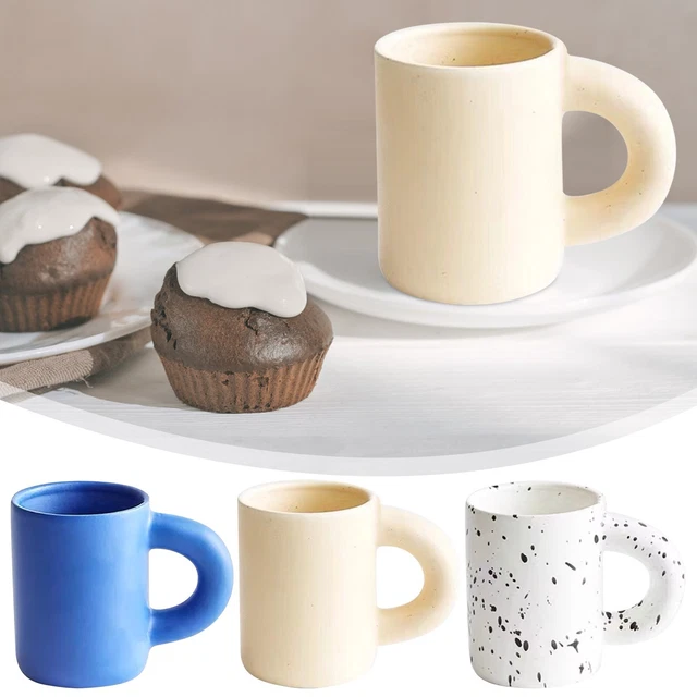 Taza de vidrio Breakaway mango de grasa taza patrón de pellizco manual tinta de puntos guerra ha terminado taza