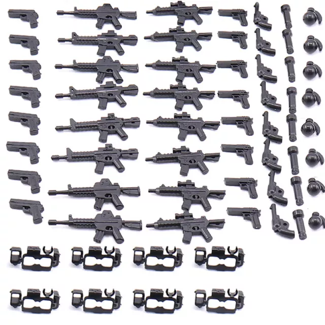 200+Pieces Army Guns Weapon Assembly Blocks Soldier Accessories For Lego