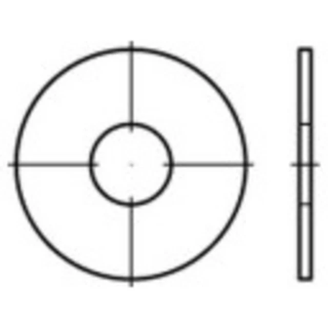 Rondelle large 8.4 mm 25 mm acier étamé par galvanisation 200 pc(s) TOOLCRAFT