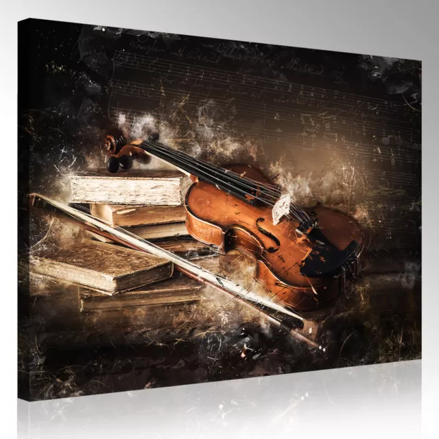 Leinwand Bilder Xxl Geige Musik Kunstdruck Bild Abstrakt Modern Deko Canvas