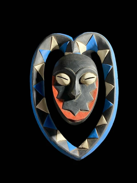 African Mask Wall Art Handmade Home Décor African Tribal Mask Wall Kwele-7072