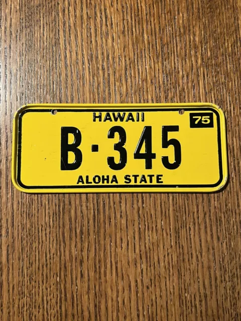 vintage tin Post Cereal bicycle license plate cereal premium Hawaii 1975