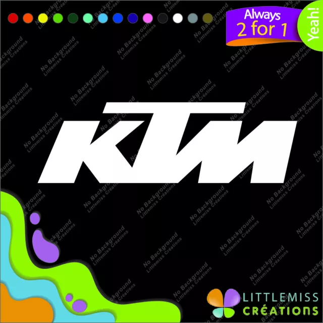 Compatible with KTM Logo Simple Letters Motorcycles Vinyls Decals Stickers