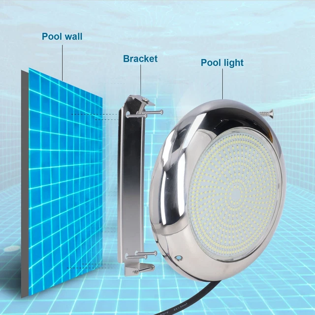 (Lampe De Piscine à LED En Acier Inoxydable 12V 35W Couleur Blanche IP68 Lampes