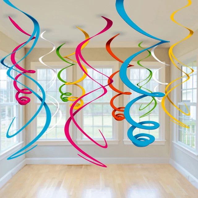 12 Decoración Espirales Partydeko Decorativas Colgante Spiralhänger de Fiesta