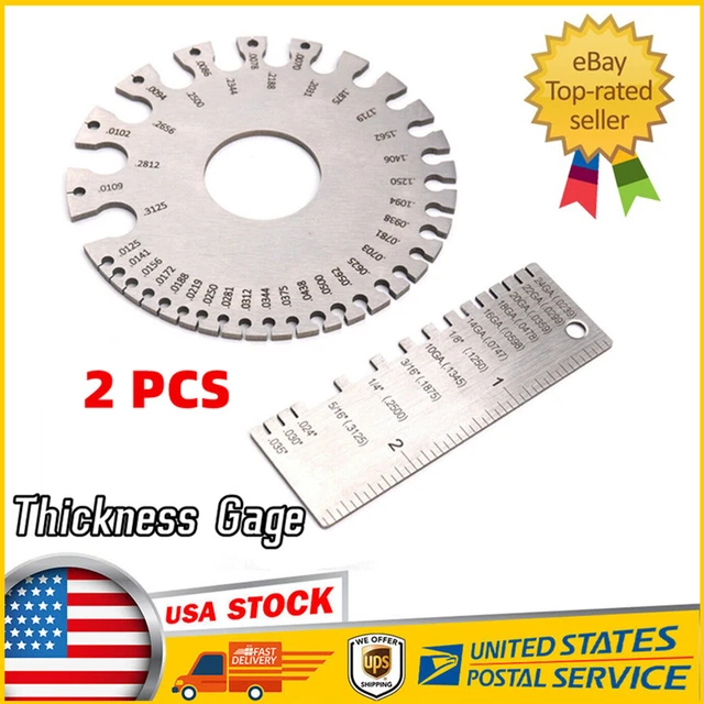 2PCS SHEET METAL Gauge Thickness Gage Wire Gauge Measuring Tool