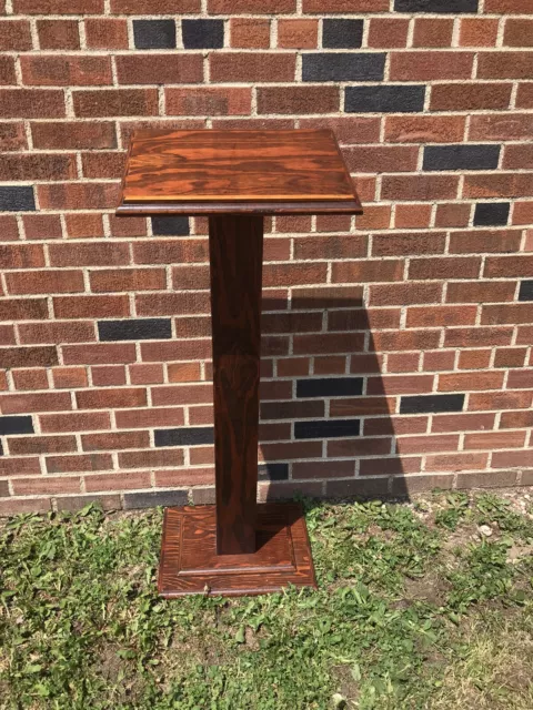 Vintage Small Pulpit Podium From Lutheran Church 42.5 X 16” Wide X 12” Deep Wood