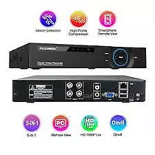 4CH 5MP  HD FLOUREON or SIMILAR DVR 5 IN1 AHD, TVI CCTV 1TB HARD DRIVE XMEYE APP