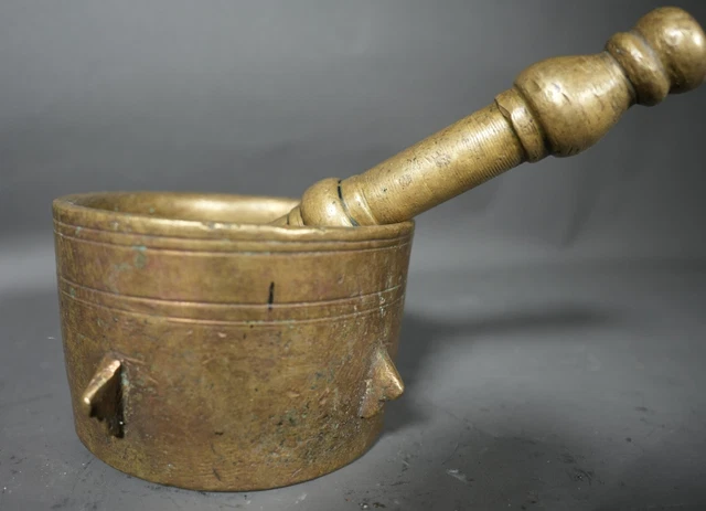 Super Rare Ottoman Empire Turkish Mortar Pestle Apothecary Heavy  14 CM X 9 CM