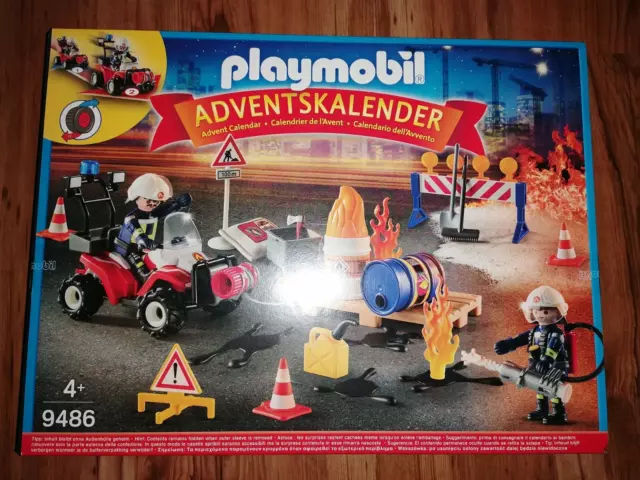 Playmobil Adventskalender Feuerwehr Einsatz auf der Baustelle - cool - NEU & OVP