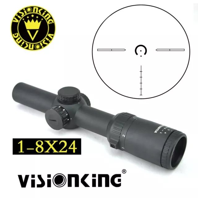 Visionking 2019 New 1-8x24 Rifle Scope Military Tactical Hunting Shooting Sight