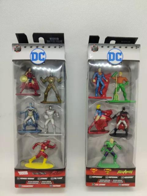 Lot 2 Pack DC Nano Metalfigs Neufs 10 Figurines Batman, Wonder woman Superman...