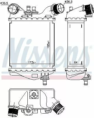 Nissens (96168) Ladeluftkühler für ABARTH