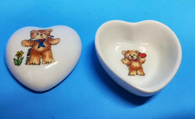 Enesco Lucy and Me Lucy Rigg sailor bear heart shaped trinket dish