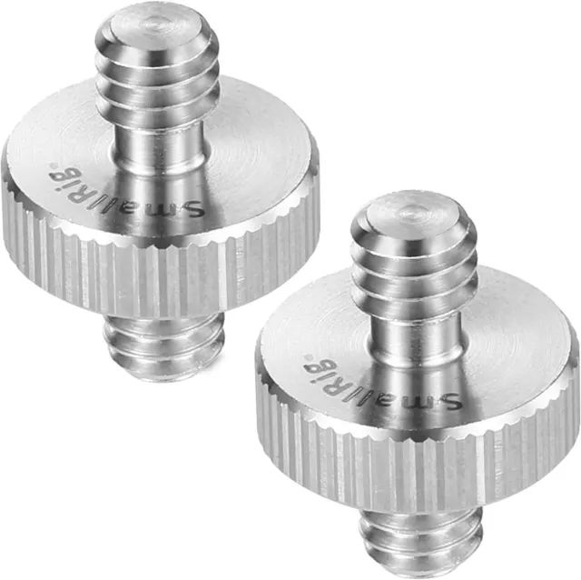 SMALLRIG 1/4" to 1/4" Male Threaded Screw Adapter Double Head Stud Pack of 2-828 2