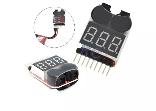 Lipo Battery Low Voltage Alarm 1S-8S Volt tester Checker LED display