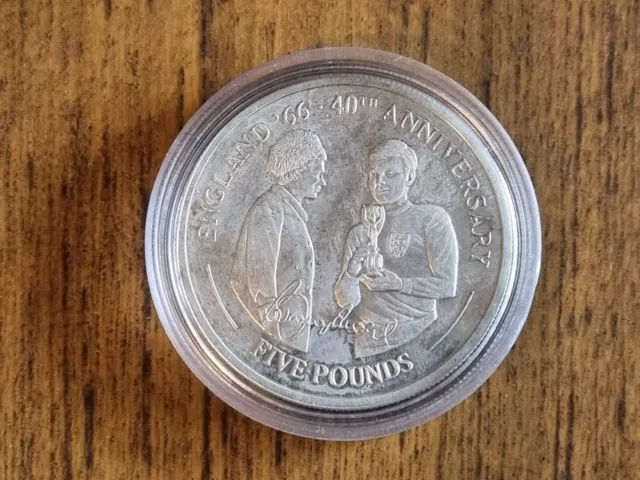 2006 Gibraltar silver proof Five Pounds £5 Coin 28g 1966 World Cup England Win