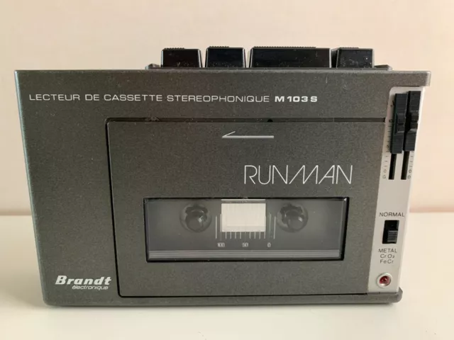 BALADEUR VINTAGE - Lecteur Cassette Stereo M103S Brandt Run Man