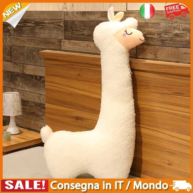 IT Alpaca Cushion Alpaca Gift Side Sleeper Pillow for Girls and Boys (130cm whit