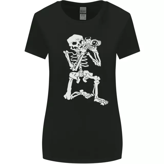 Skeleton Photographer Photography Womens Wider Cut T-Shirt