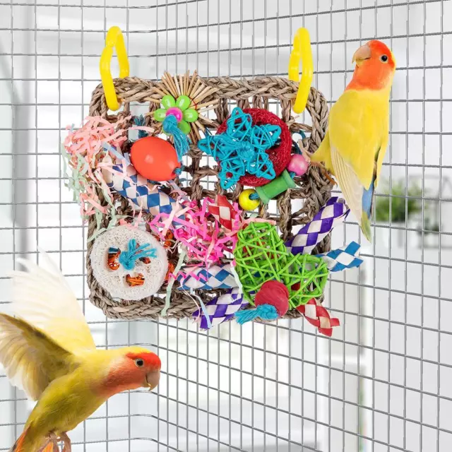 fr Chewing Toys Woven Seaweed Hanging Swing Supplies Bird Accessories