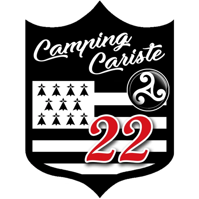 Autocollant Blason Camping Breton 22 – Sticker 10x7,5 Cm – Neuf – Fabriqué En France