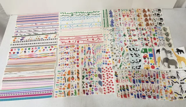 RARE VTG Creative Memories Mrs Grossman's 154 SHEETS LOT Lines Stickers MUST SEE