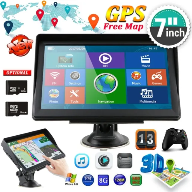7" Auto GPS 8GB Touchscreen PKW Navigation Navigationsgerät Nüvi Lifetime Maps