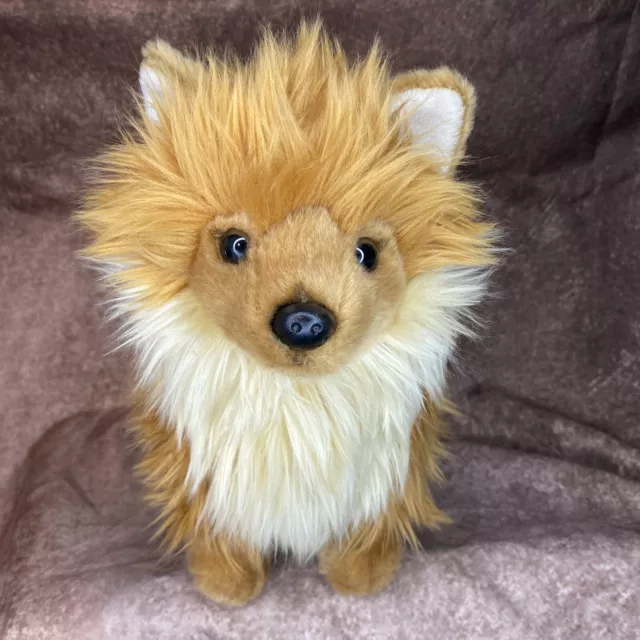 Auswella Brown Pomeranian Realistic 16 Inch Collector Grade Quality Plush