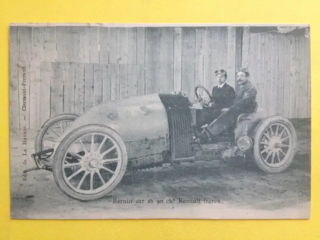 cpa COURSE AUTOMOBILE VOITURE Renault Frères CAR RACE Le Pilote Maurice BERNIN