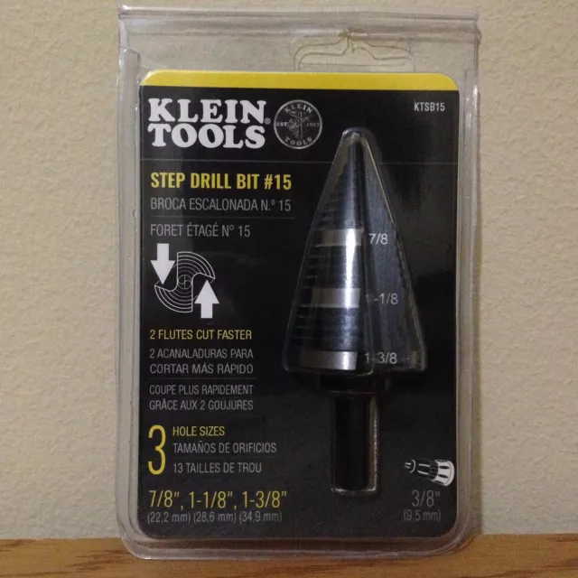 KLEIN Step UniBit Drill Bit #15 Panel Metal Hole Saw  diablo dewalt greenlee