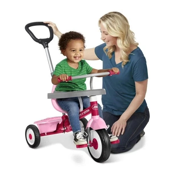 Radio Flyer 3-in-1 Stroll Pink Tricycle 'N Trike 3 Stages Grows