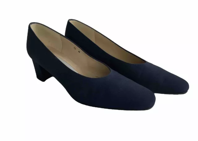 Women's Bandolino Block Heels Slip On Shoes Dark Blue Size 10M