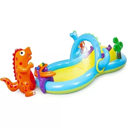 abeec Inflatable Play Centre - Outdoor Toys - Paddling Pool For Kids With Slide