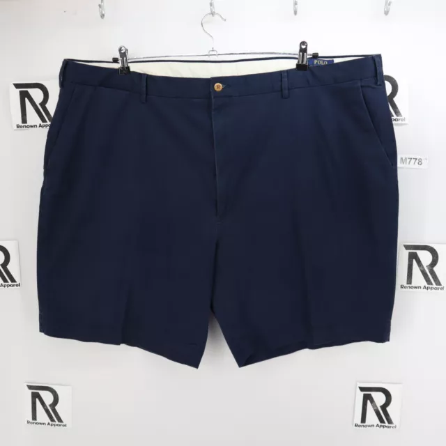 Mens Polo Ralph Lauren Stretch Classic Chino Golf Shorts Size 50 Big 50B Navy 2