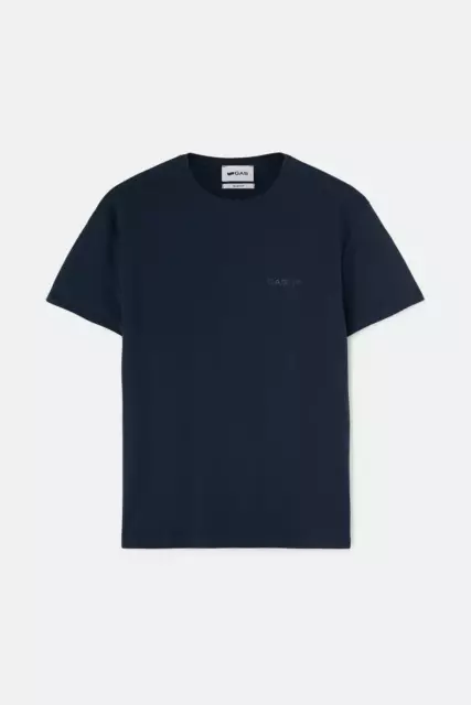 Gas Jeans Scuba/s Str.1984- T-shirt Con Logo Gommato Blu - Taglia L Uomo
