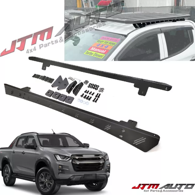 Black roof racks brackets kits roof rails to suit Isuzu Dmax D-max 2021+