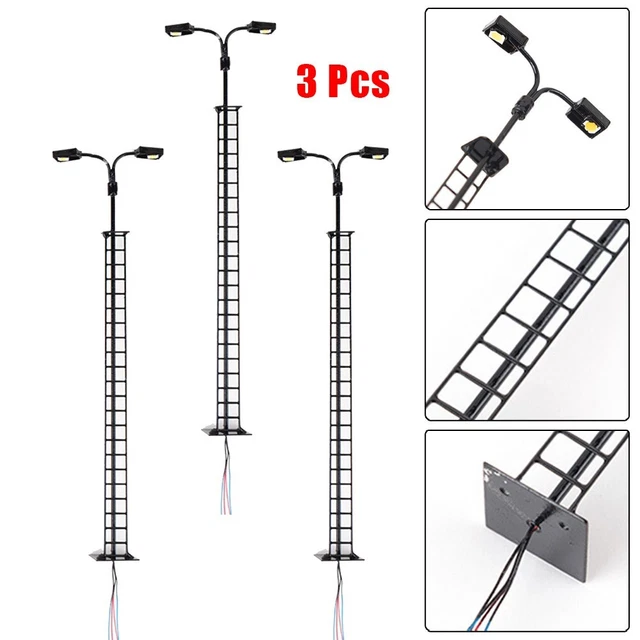 5 Modélisme Ferroviaire Yard Lumières Double LED Oo 00 Guage Flood 5 Modélisme Ferroviaire Yard Lumières Double LED Oo 00 Guage Flood