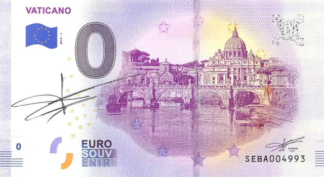 Vatikan 0-Euro Schein 2019-1 VATICANO SIGNATUR SEBA004993