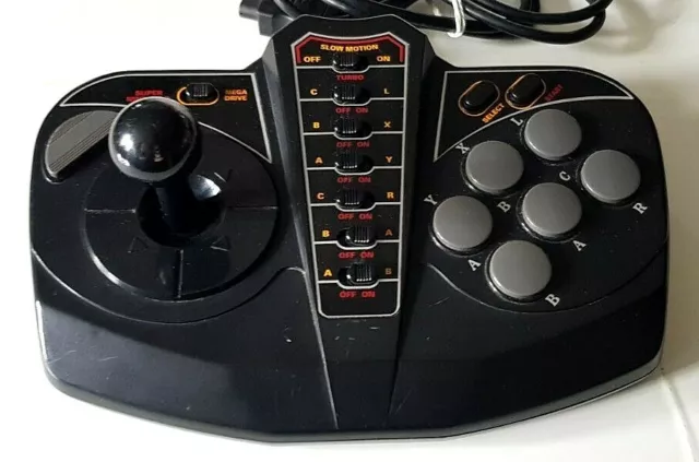 Stick Arcade Viper Noir Pour Sega Mega Drive & Super Nintendo SNES