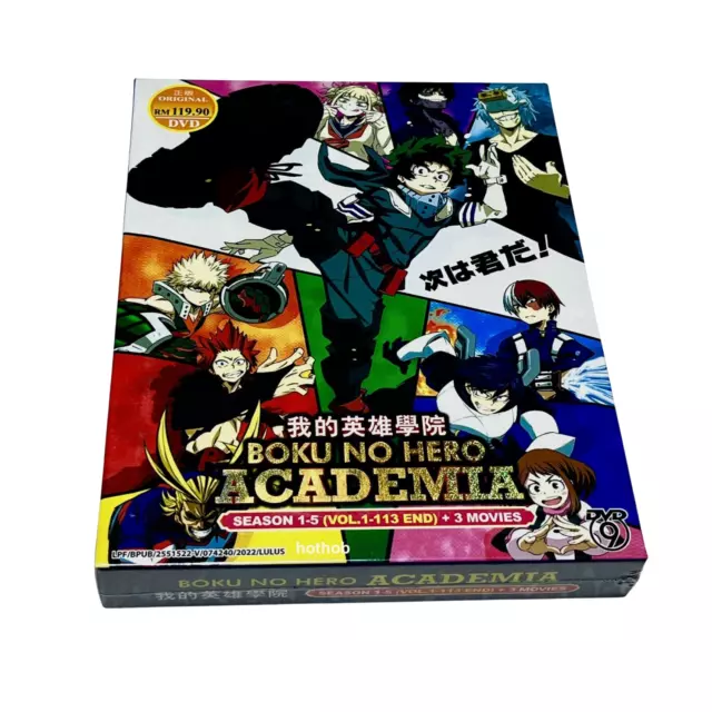 ANIME DVD~ENGLISH DUBBED~Boku No Hero Academia Season 1-5(1-113End+3  Movie)+GIFT