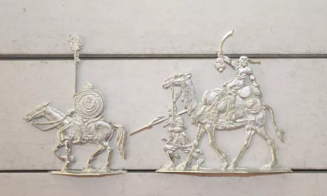 Zinnflachfiguren: Mongolen Krieger zu Pferd u. Kamel  , 30mm, Sixtus Maier d.Ä.