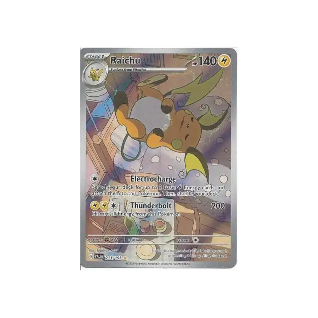 211/193 Raichu : Illustration Rare Card : Paldea Evolved Pokemon TCG