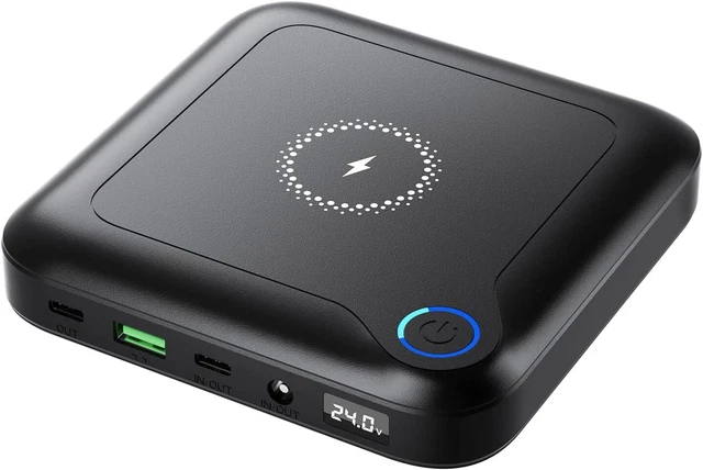 Laptop Power Bank 12-24V 24Ah Portable Laptop Charger External Battery Pack